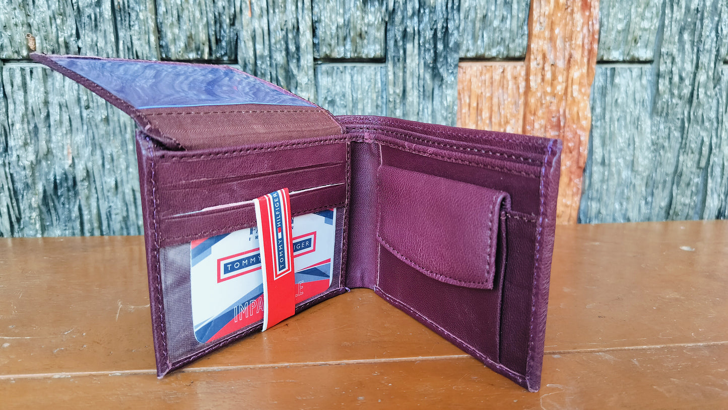 Tommy Hilfiger Red color Bi-fold first copy Wallet