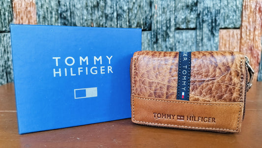 12 Slot Tommy Hilfiger Credit card holder brown color Bi-fold first copy Wallet