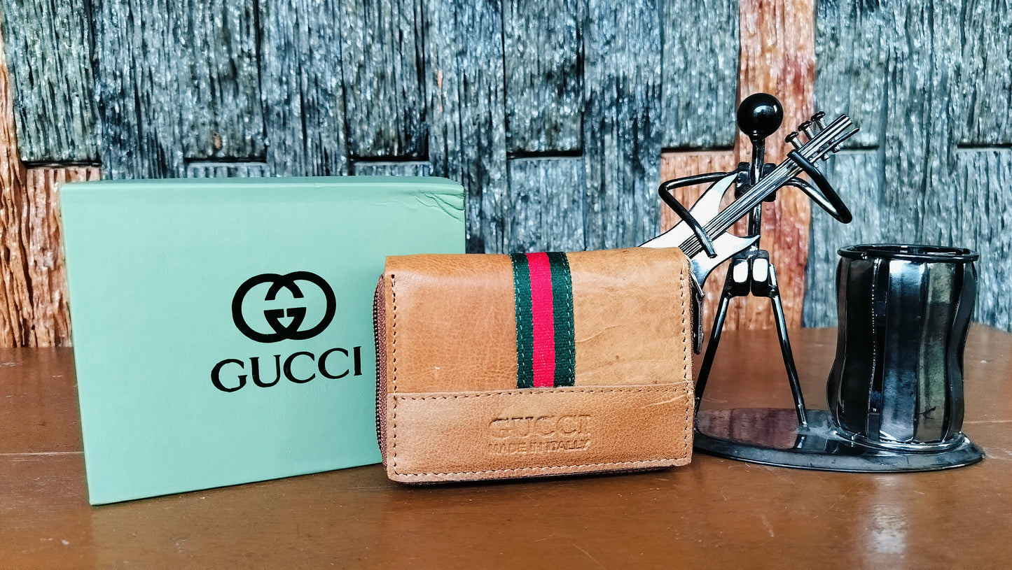 12 Slot GUCCI Credit card holder brown color Bi-fold first copy Wallet