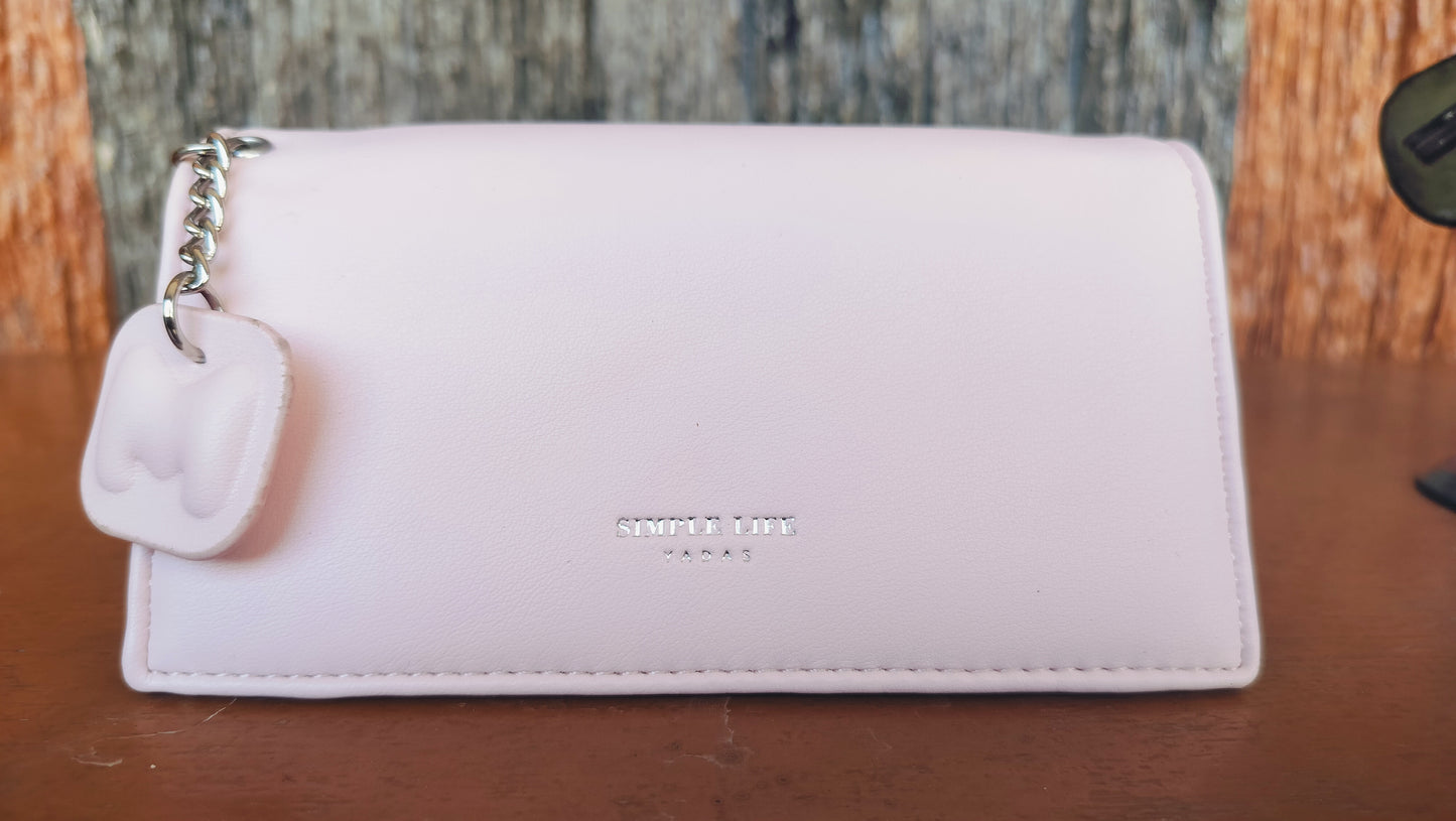 Simple Life Branded Women Tri-Fold Pink Wallet