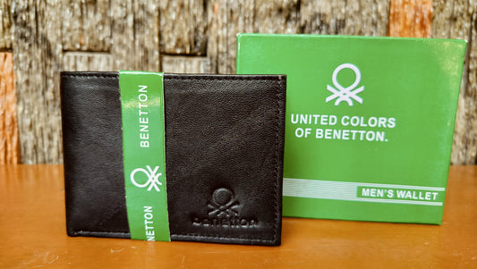 Union Color of Benetton Black color Bi-fold first copy Wallet