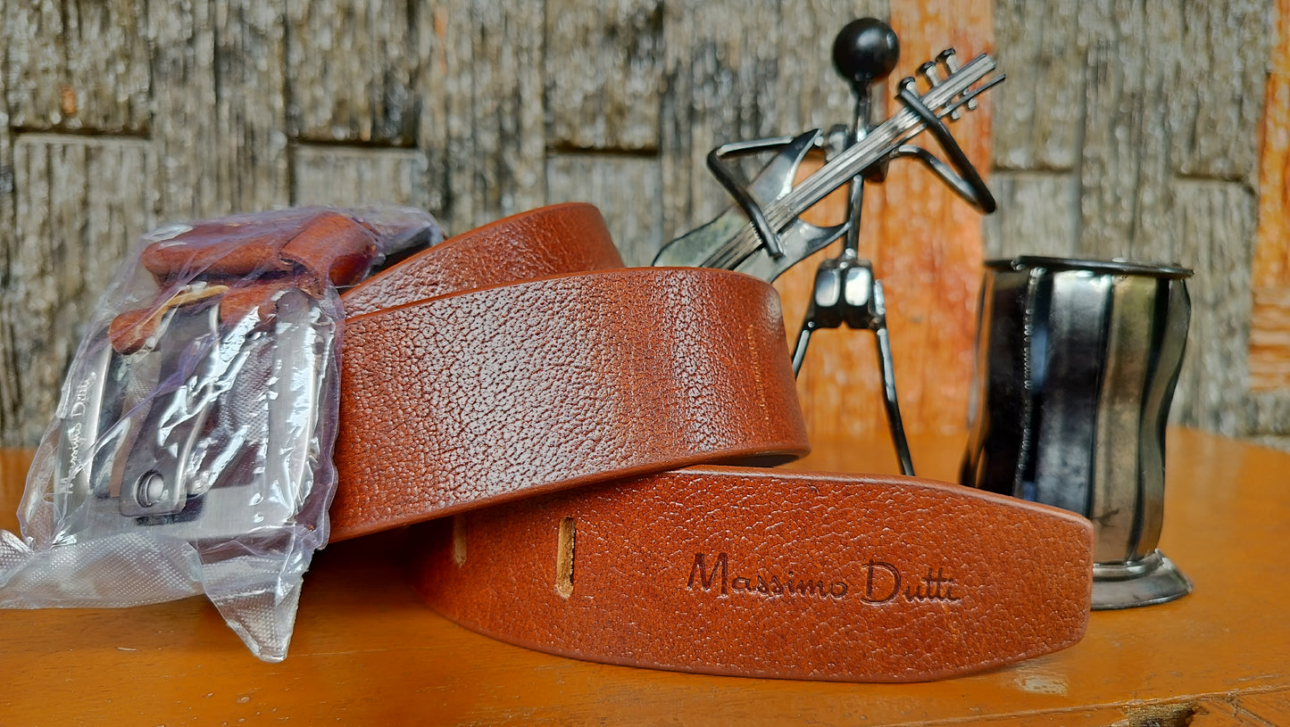 Massimo Dutti - Formal & Professional Classic Brown leather belt