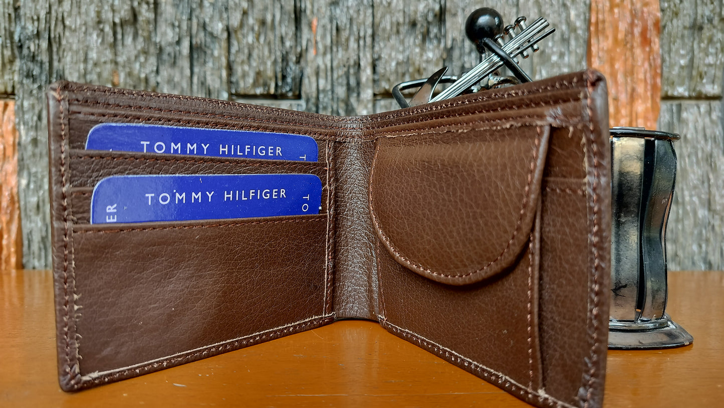 Tommy Hilfiger- Latest Brown color Bi-fold first copy Wallet