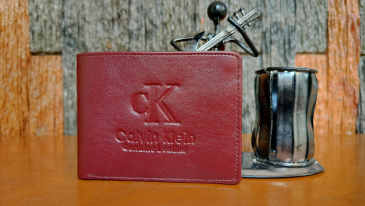 Calvin Klien- Dark Red color Bi-fold first copy Wallet