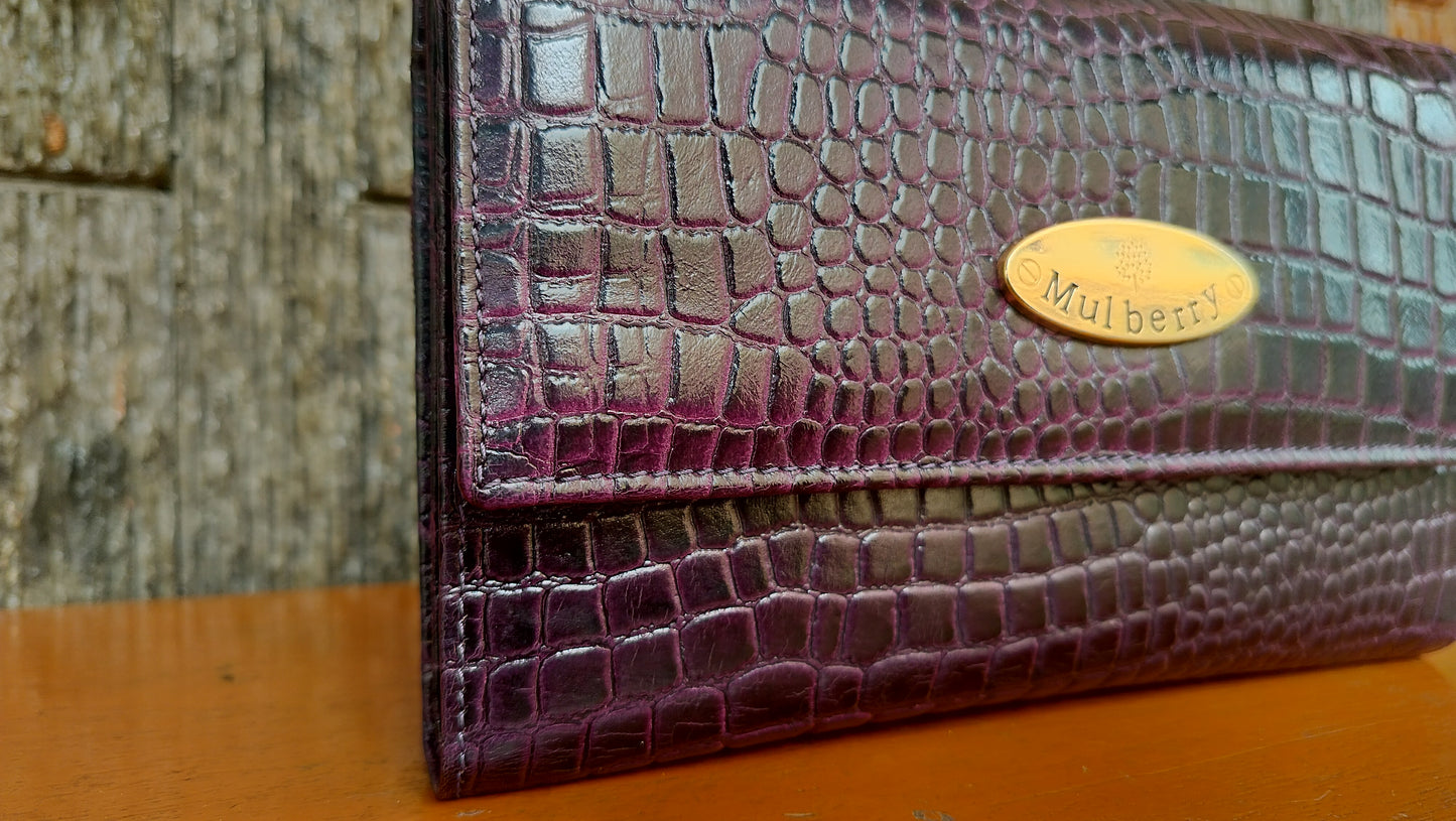 Women's Croc purple color Clutches- Cute and Huge