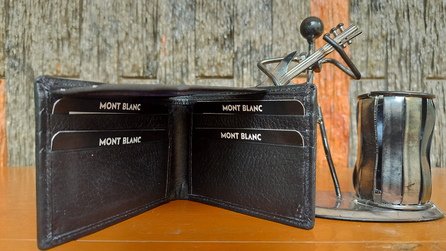 Mont Blank- Black color Bi-fold first copy Wallet