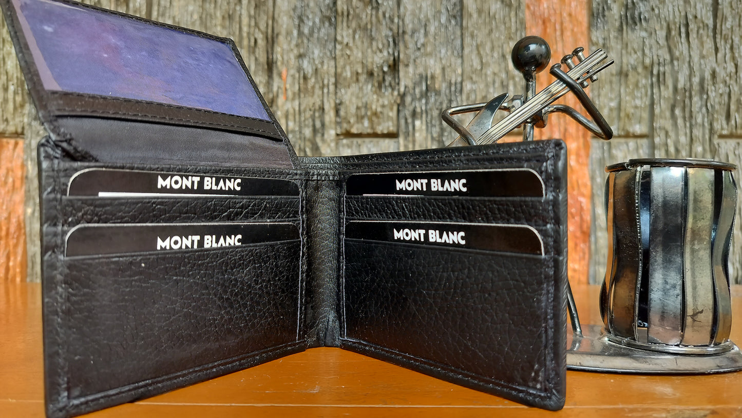 Mont Blank- Black color Bi-fold first copy Wallet