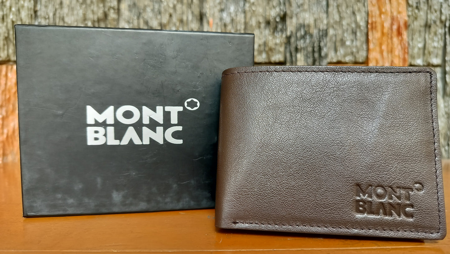 Mont Blank- Dark Brown color Bi-fold first copy Wallet