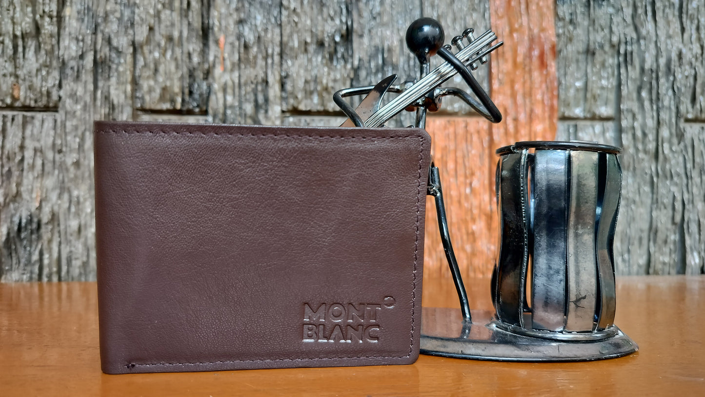 Mont Blank- Dark Brown color Bi-fold first copy Wallet