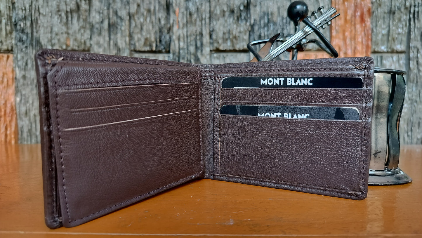 Mont Blank- Dark Brown color Bi-fold first copy Wallet