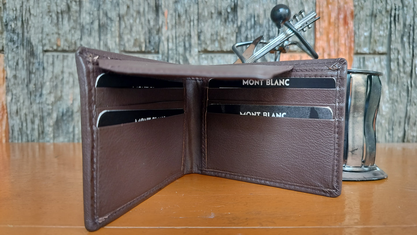 Mont Blank- Dark Brown color Bi-fold first copy Wallet