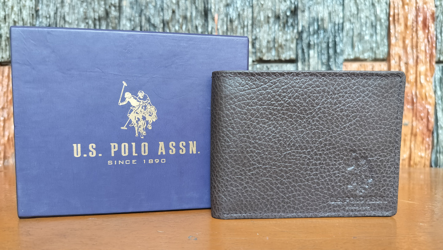 US POLO - Dark Brown color Bi-fold first copy Wallet