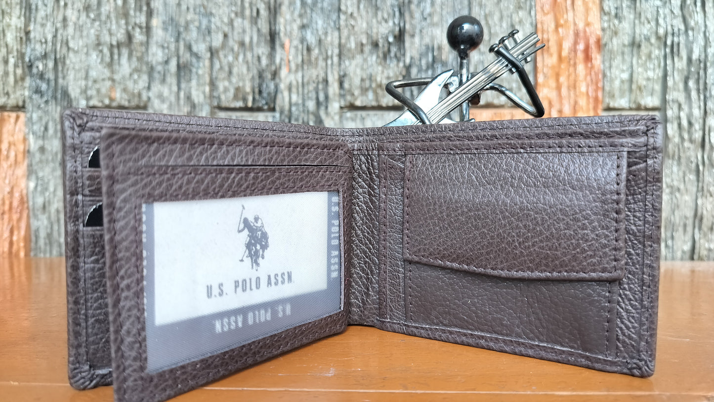 US POLO - Dark Brown color Bi-fold first copy Wallet