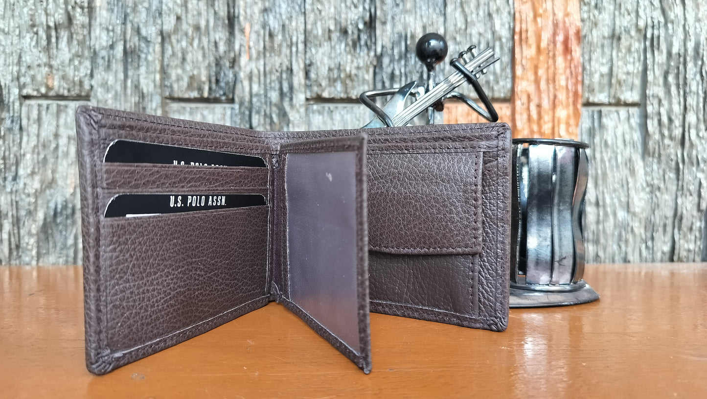 US POLO - Dark Brown color Bi-fold first copy Wallet