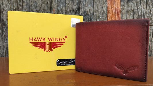 Hawk Wings - premium Red color Bi-fold first copy Wallet