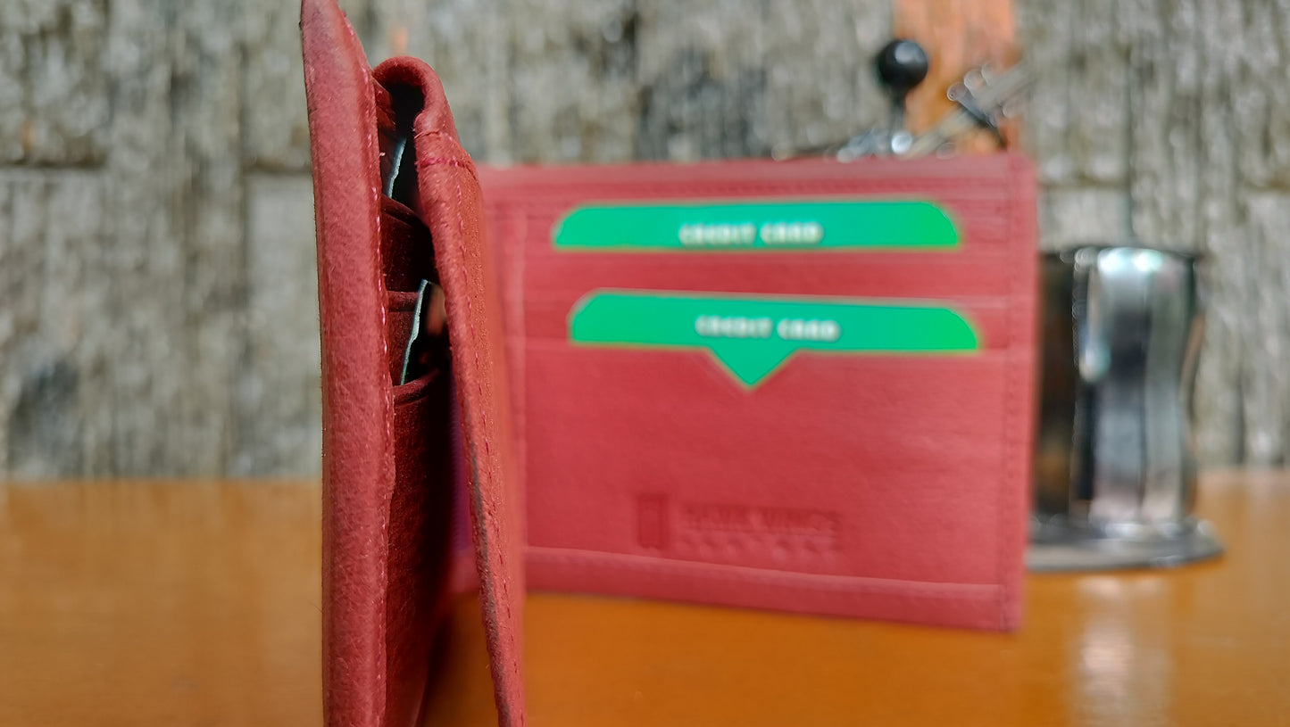 Hawk Wings - premium Red color Bi-fold first copy Wallet