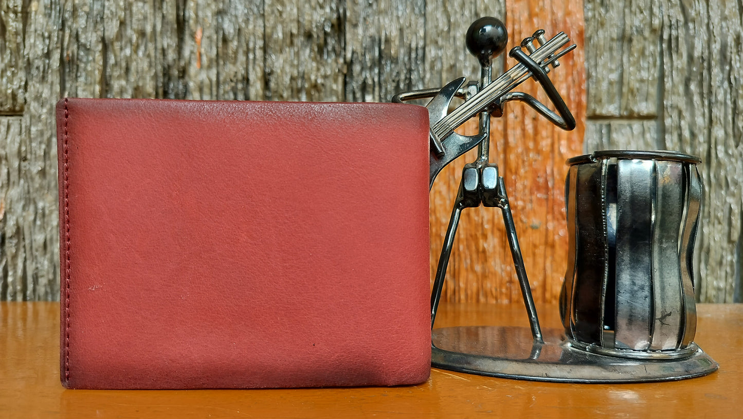 Hawk Wings - premium Red color Bi-fold first copy Wallet