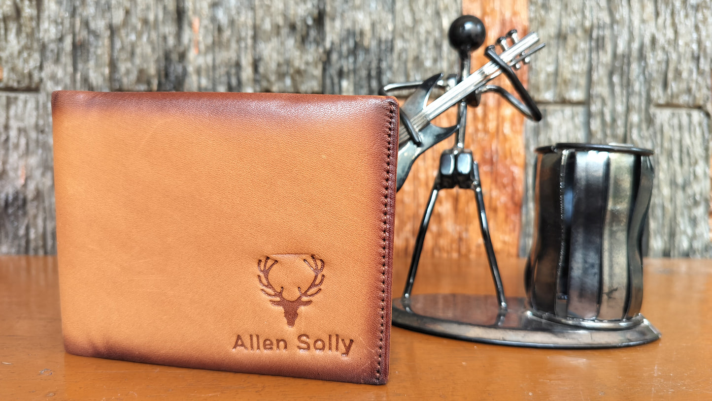 Allen Solly - premium double color brown Bi-fold first copy Wallet