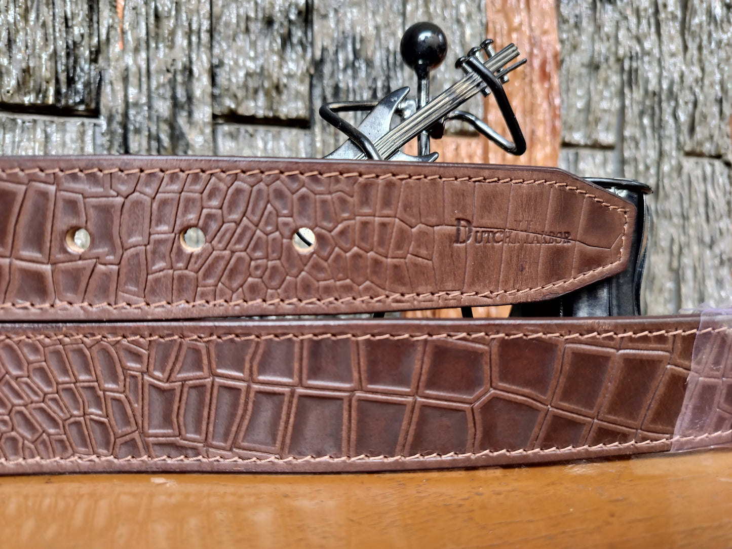 Dutch Harbour First Copy Crocodile design classic leather belt