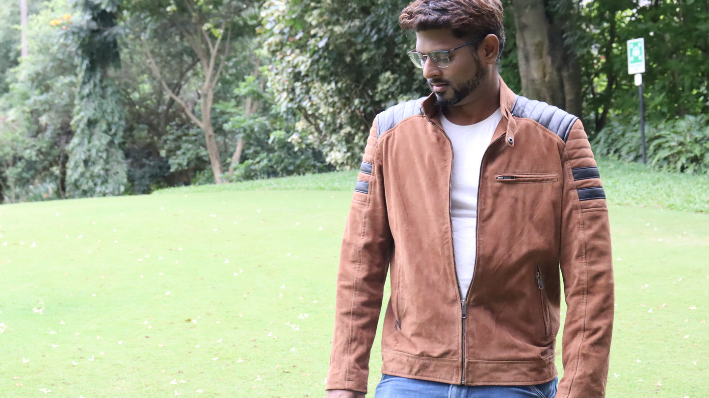 Retro special Brown handsome Leather Jacket (Unique design)