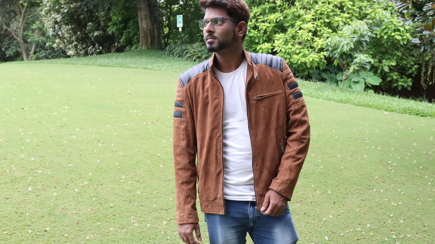 Retro special Brown handsome Leather Jacket (Unique design)