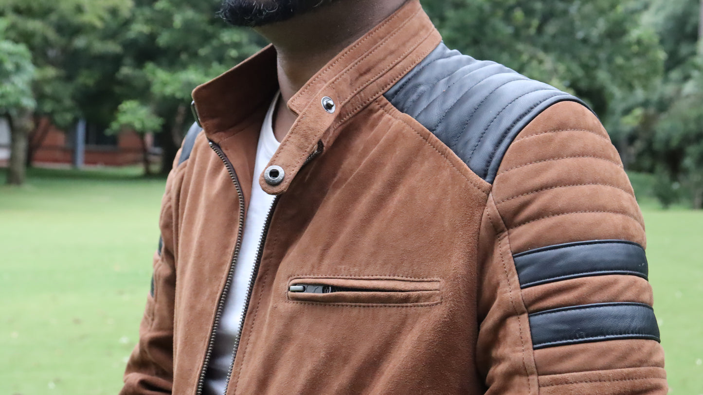 Retro special Brown handsome Leather Jacket (Unique design)