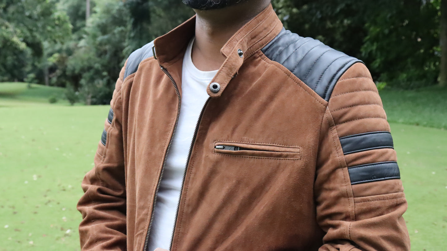 Retro special Brown handsome Leather Jacket (Unique design)