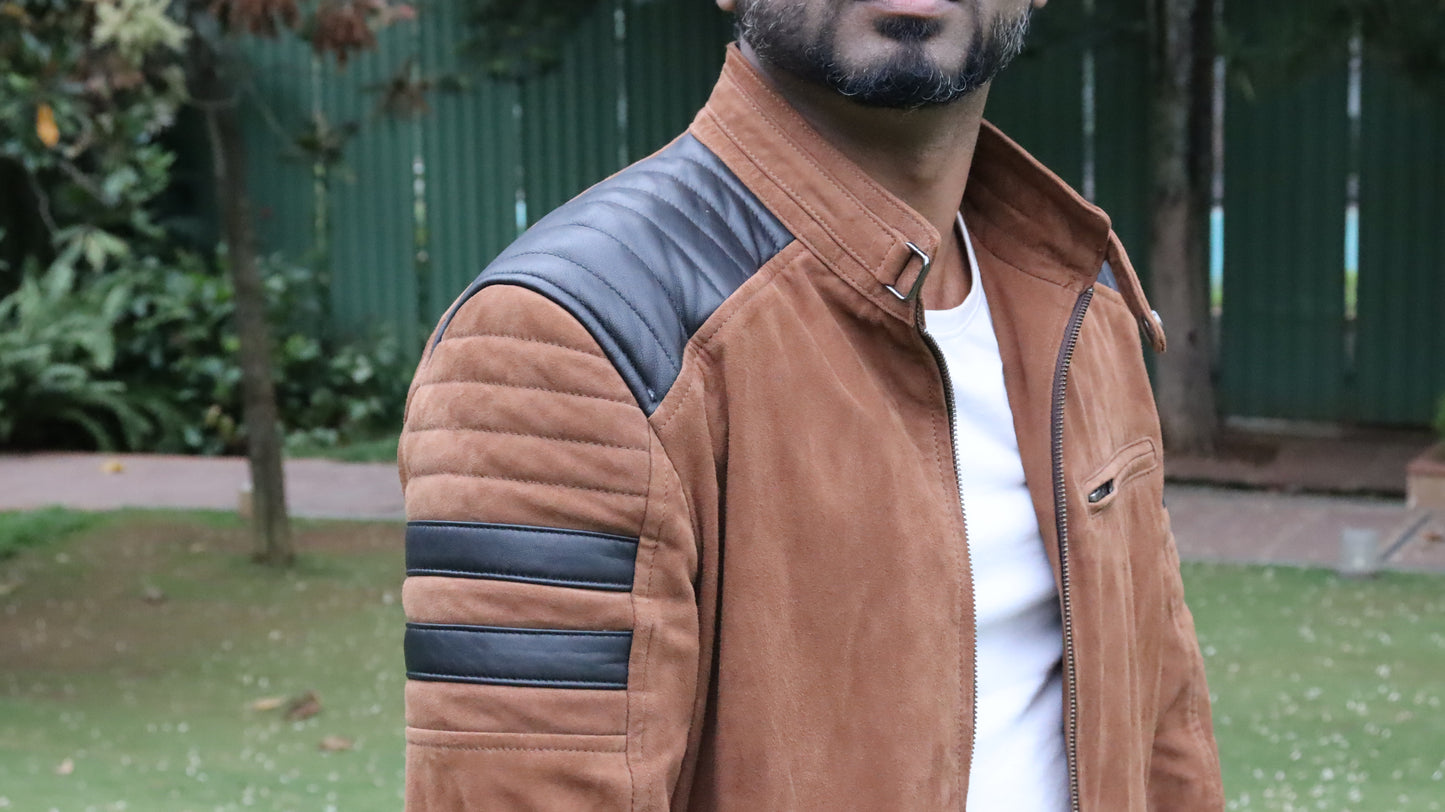 Retro special Brown handsome Leather Jacket (Unique design)